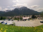 Parkplatz Kranzberg Lift mit Blick auf westliches Karwendel