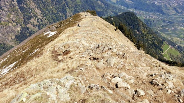 Aufstieg über den sonnigen Mutkamm