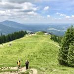 Blick auf Hörndlhütte, Zeitberg und Bergstation Hörnlebahn - vom Vorderen Hörnle