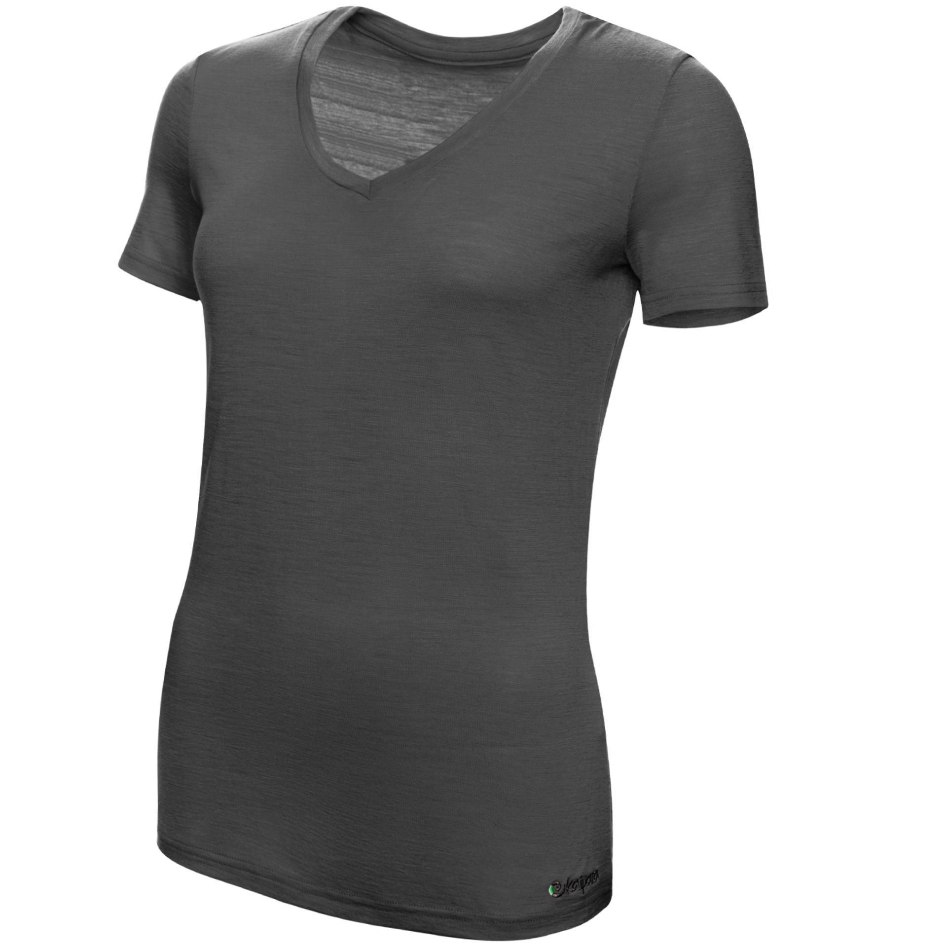 Merino Shirt Damen Kurzarm Slim Fit V-Ausschnitt 150