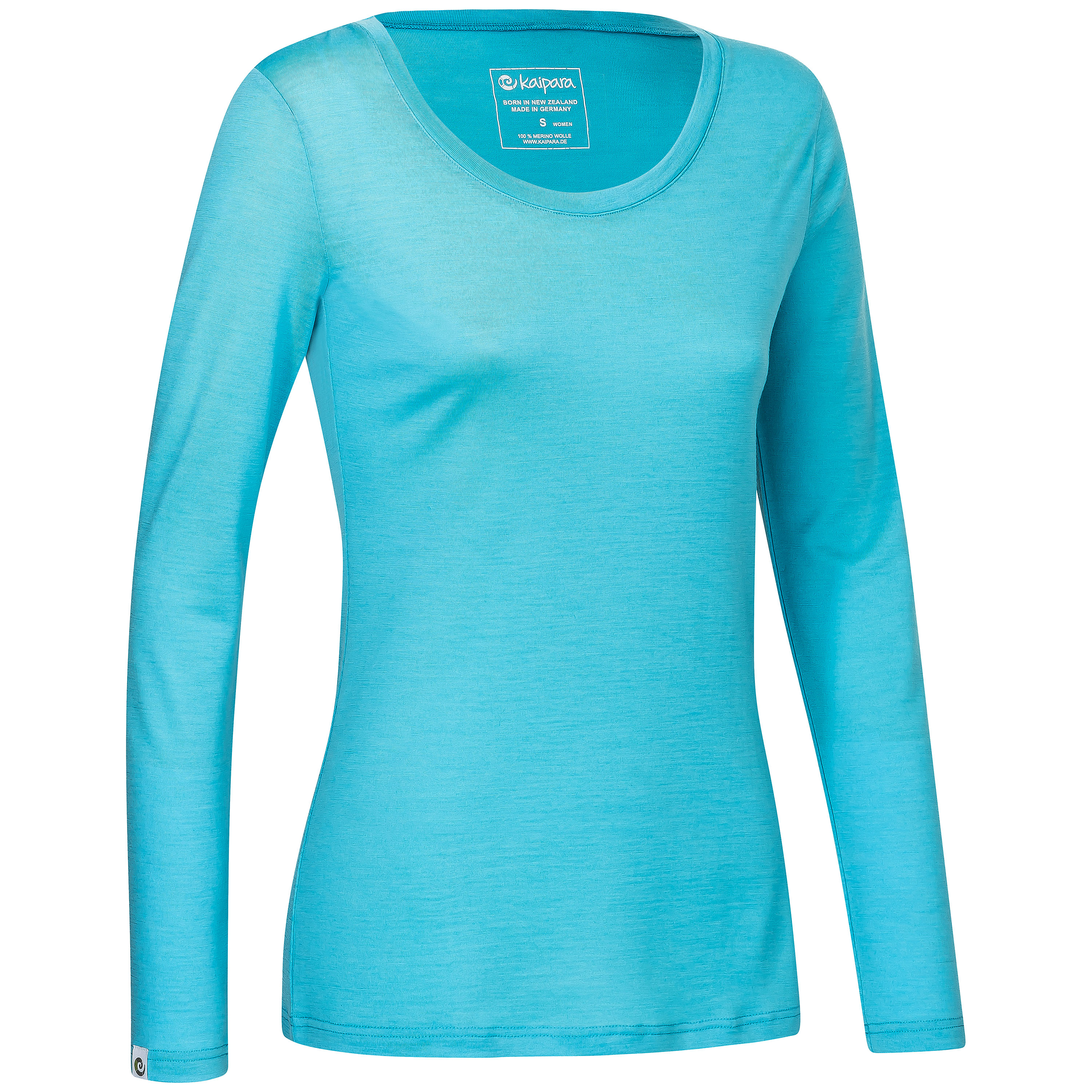 Merino Longsleeve Damen Slimfit 200 weiter Rundhals