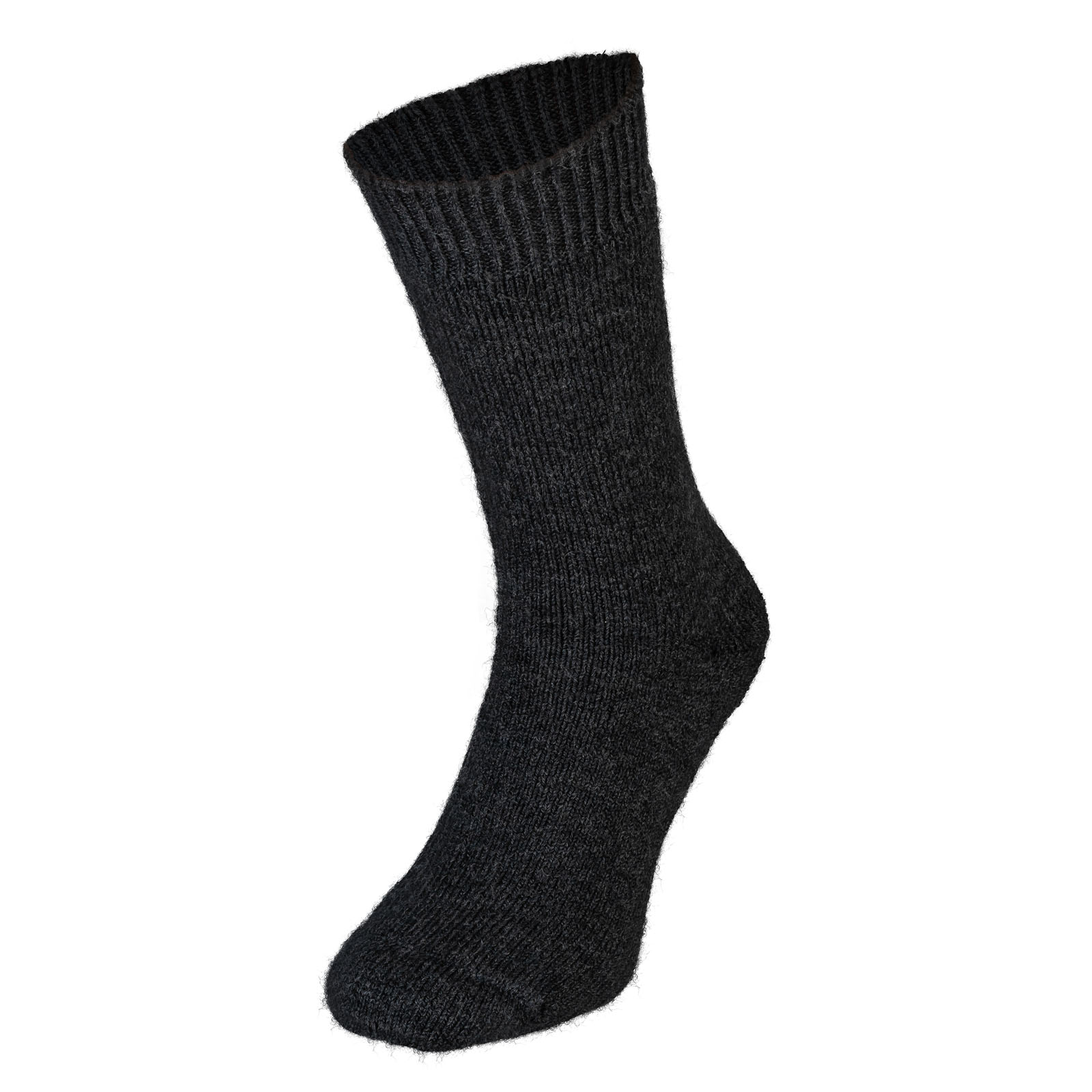 Veith Merino Vollplüsch Stiefelsocken Anthrazit