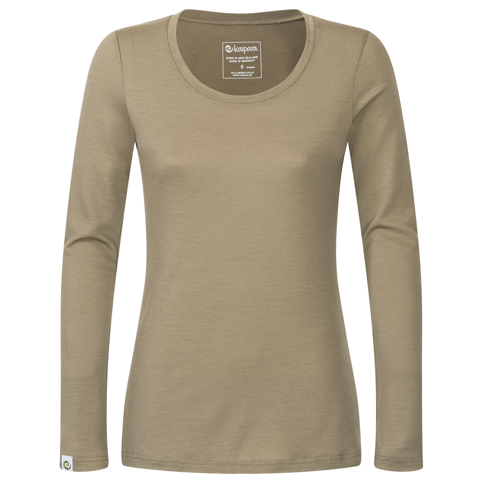 Merino Longsleeve Damen Slim Fit 200 weiter Rundhals