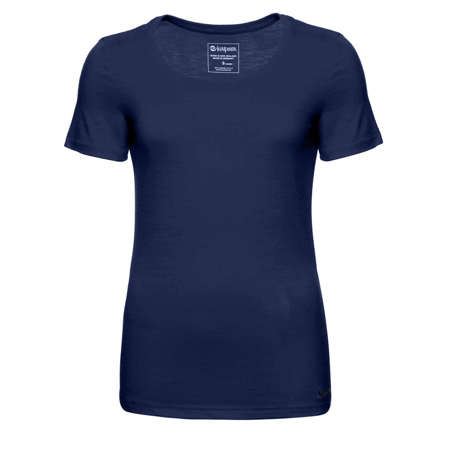 Merino Shirt Damen Kurzarm Slimfit 150 mit weitem Rundhals