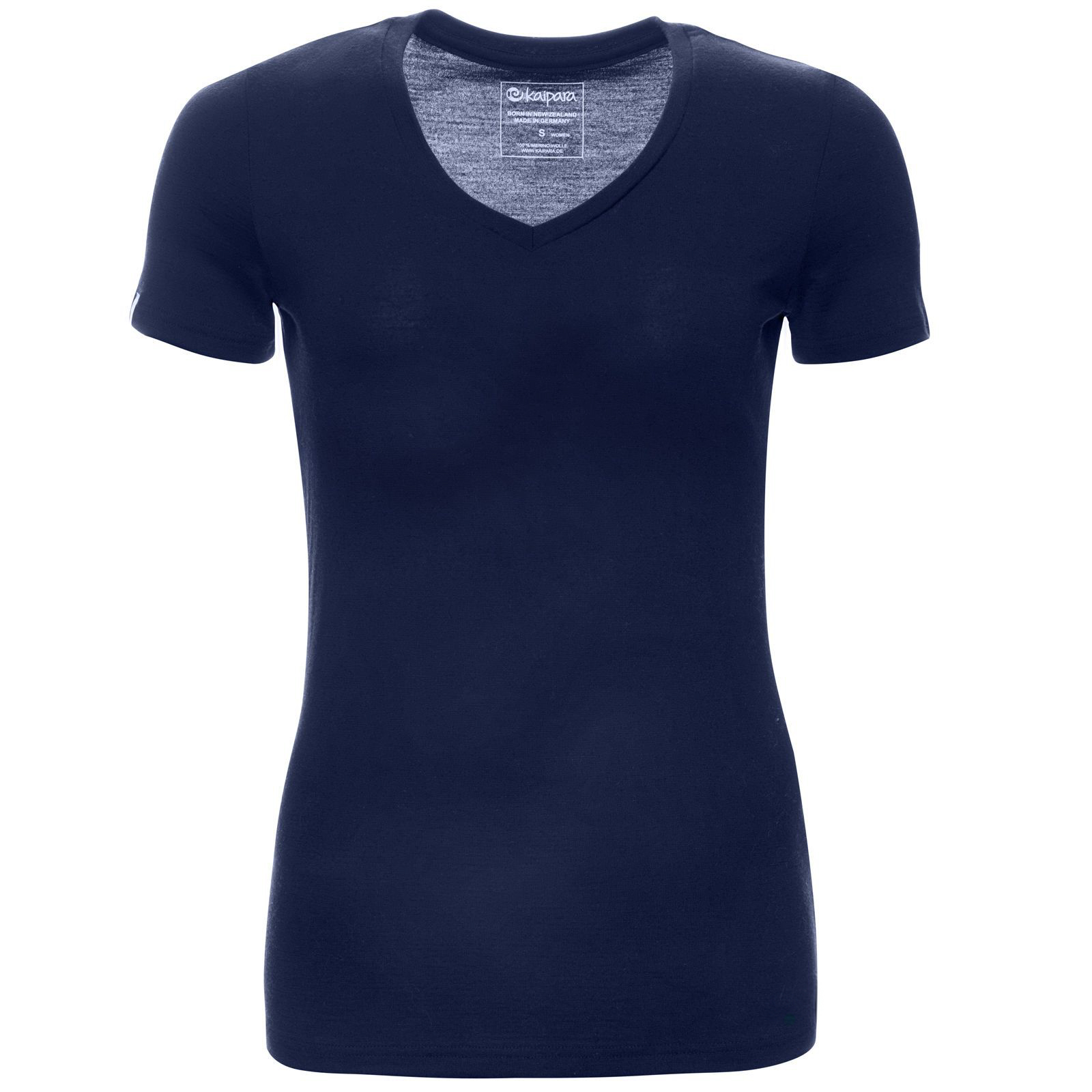 Merino Kurzarm Unterhemd Damen Slim Fit V-Ausschnitt 200