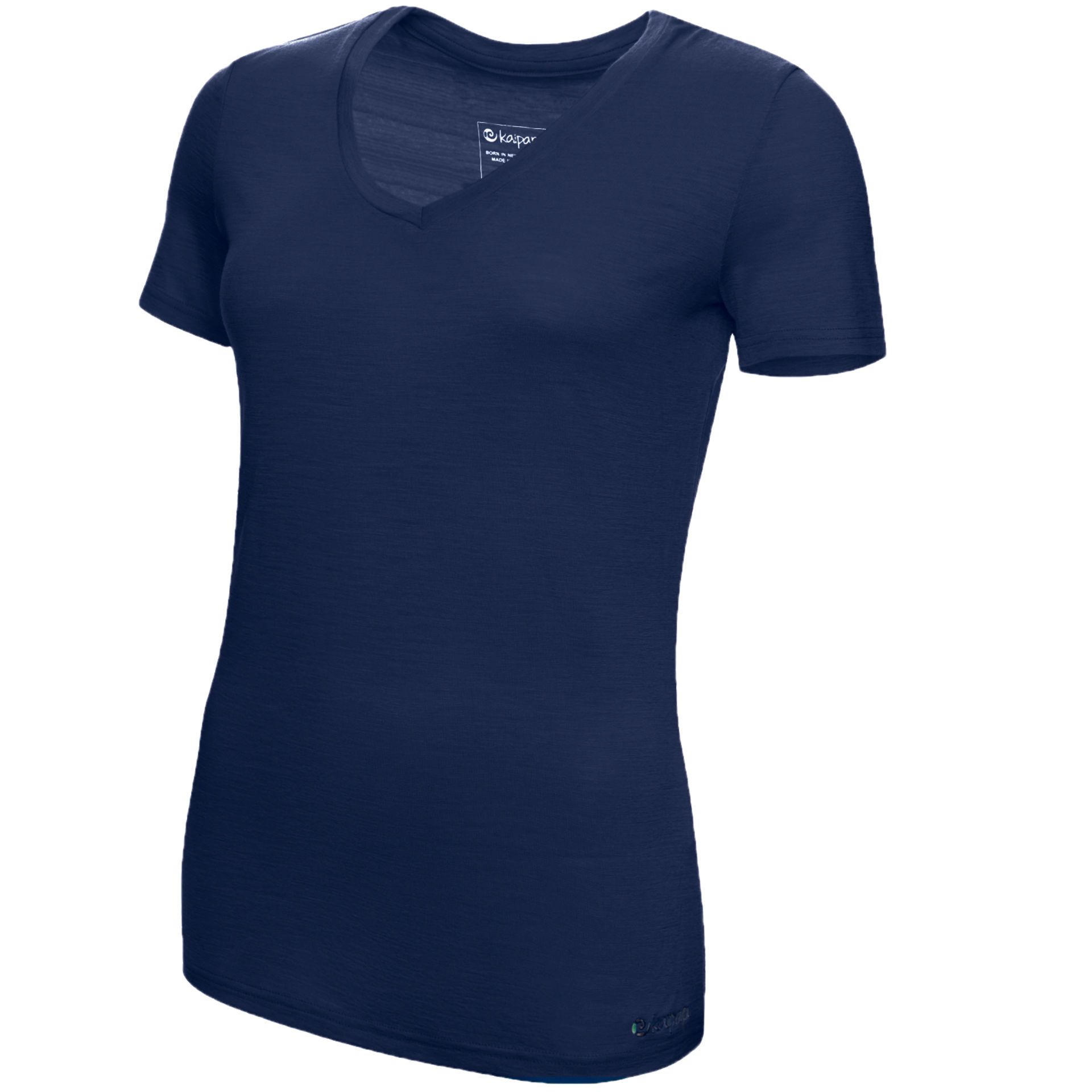 Merino Shirt Damen Kurzarm Slimfit V-Neck 150