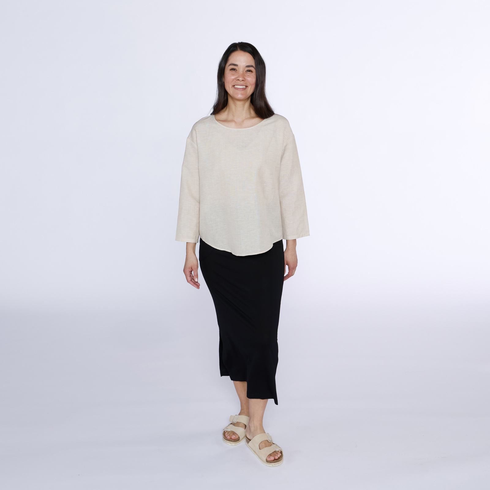 URBAN Wolle-Leinen Blusenshirt
