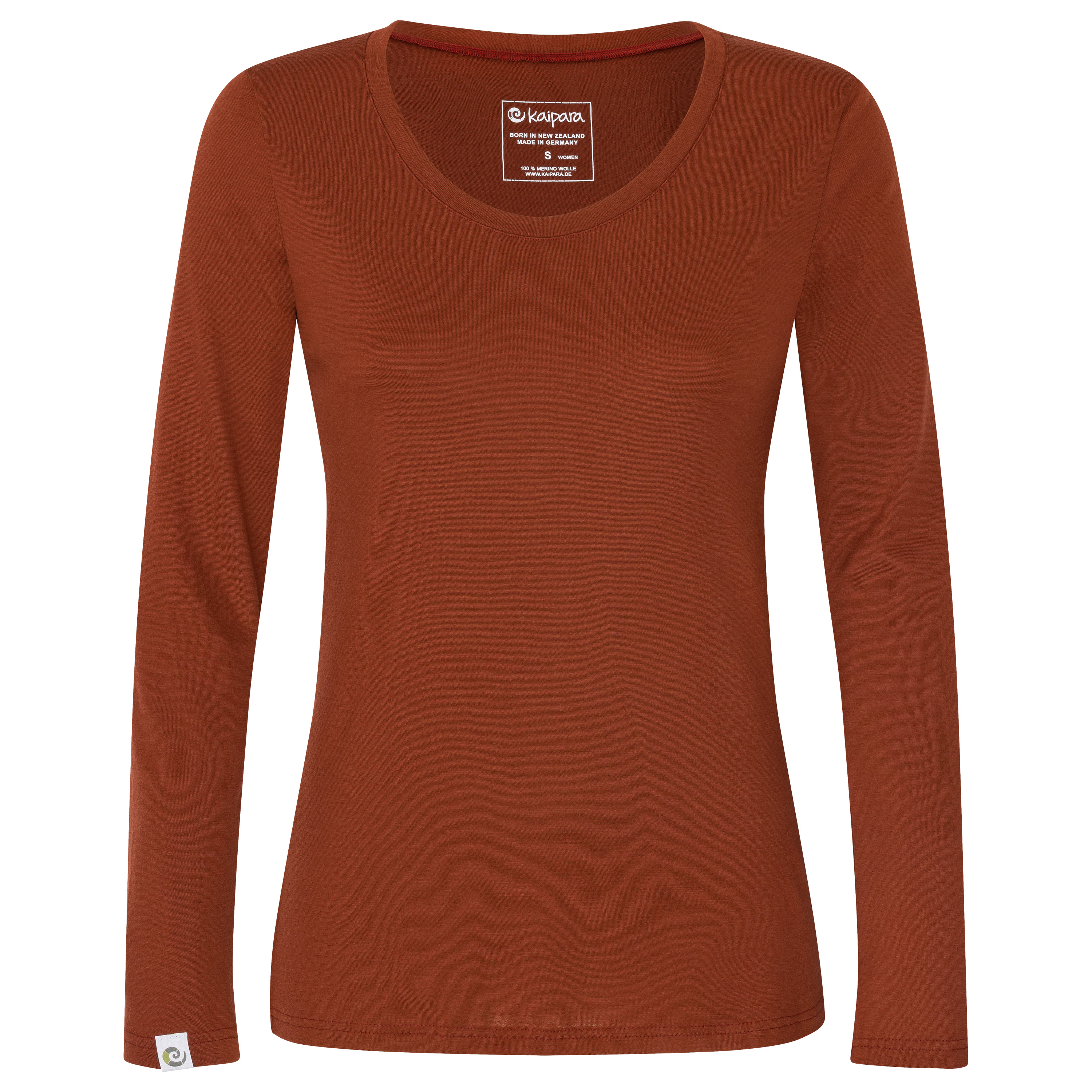 Merino Longsleeve Damen Slim Fit 200 weiter Rundhals