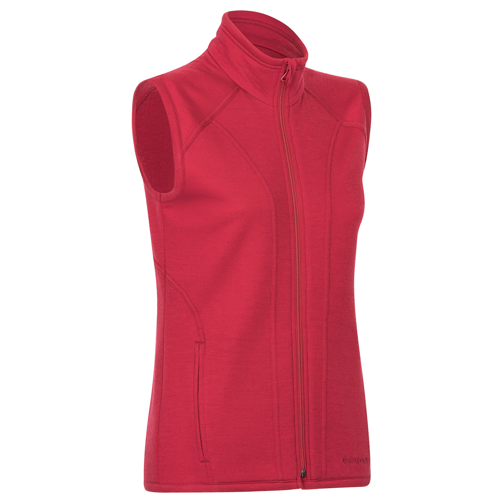 Merino Stehkragen Sweat Weste Damen 270