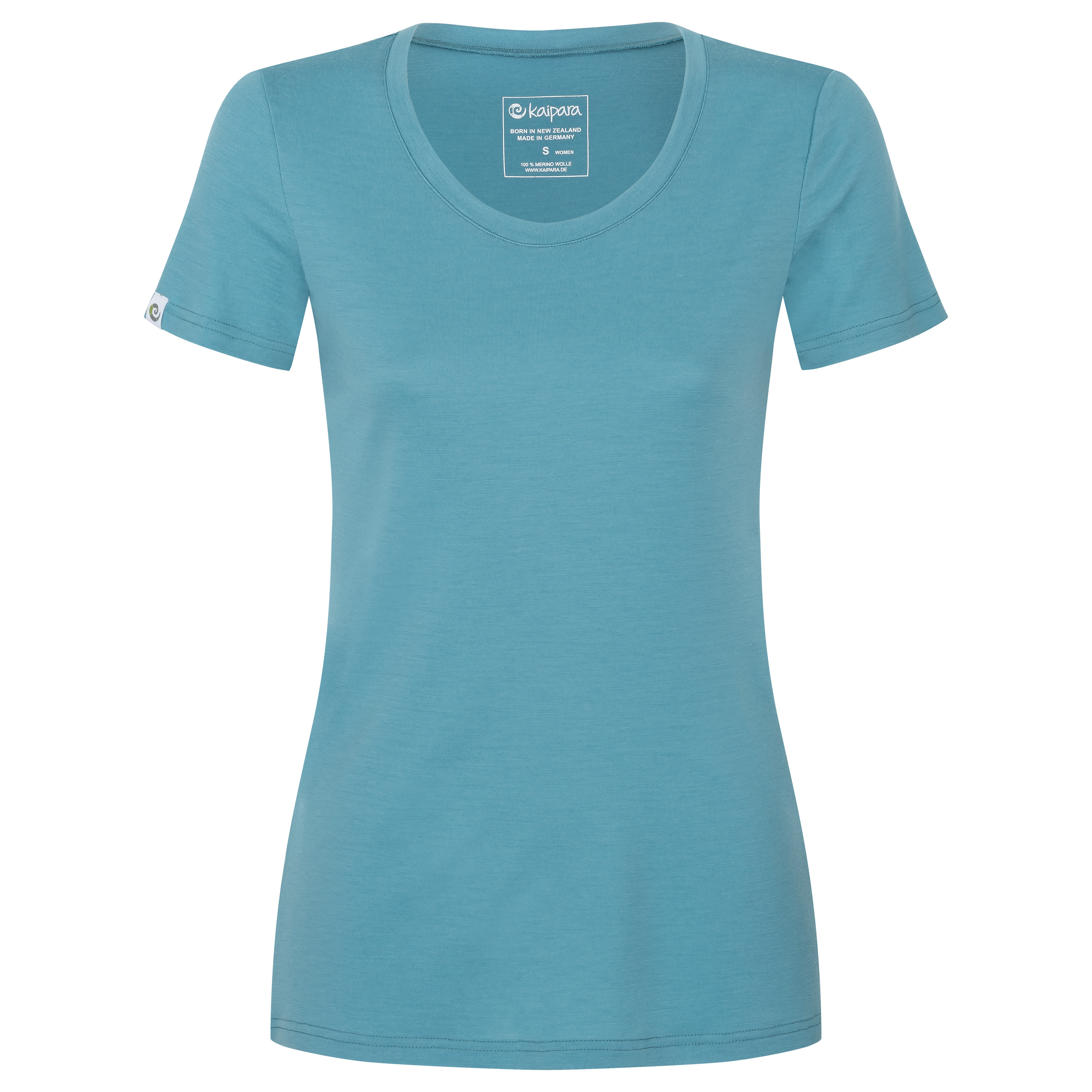 Merino Shirt Damen Kurzarm Slim Fit fit 200 weiter Rundhals