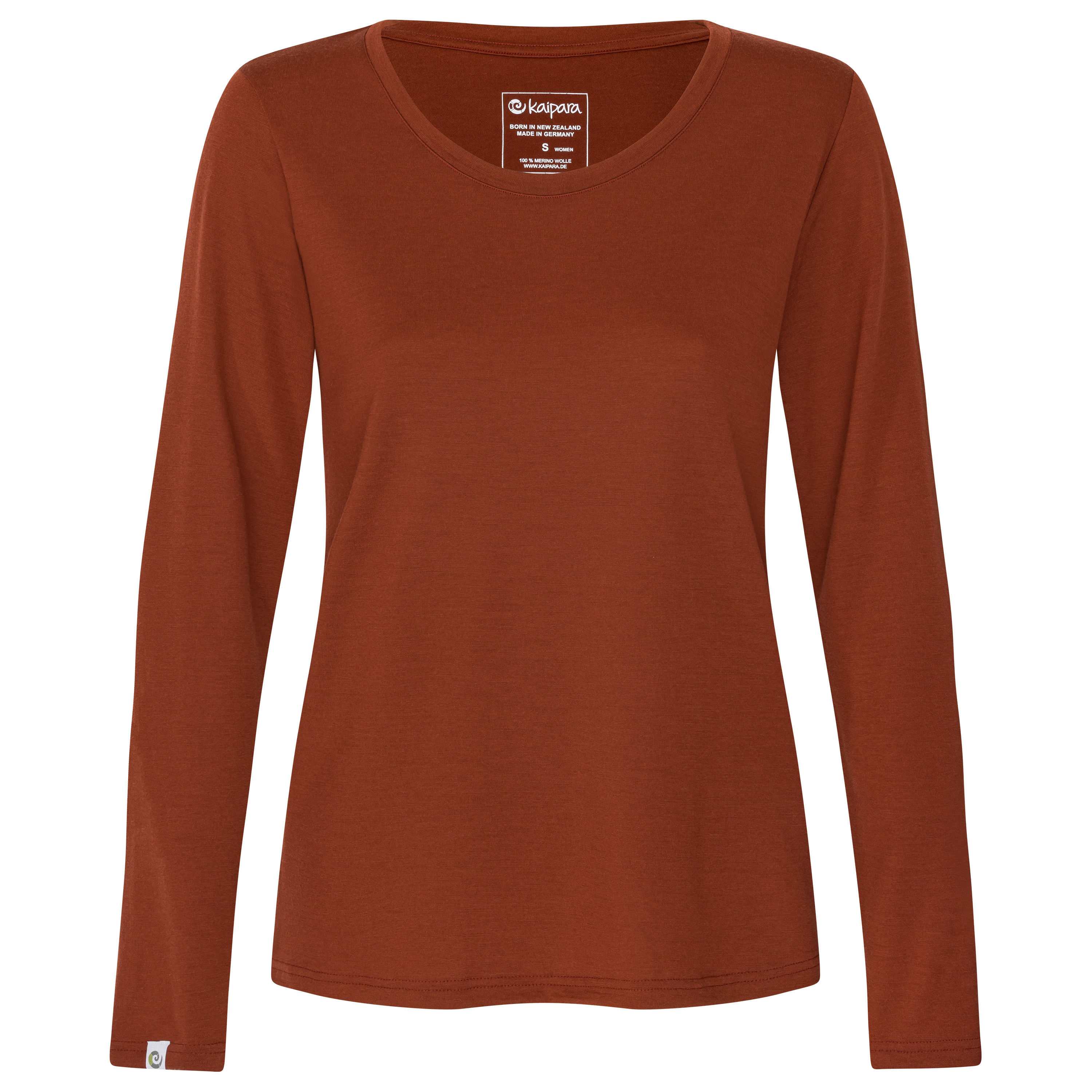 Merino Longsleeve Damen Regular Fit 200 weiter Rundhals