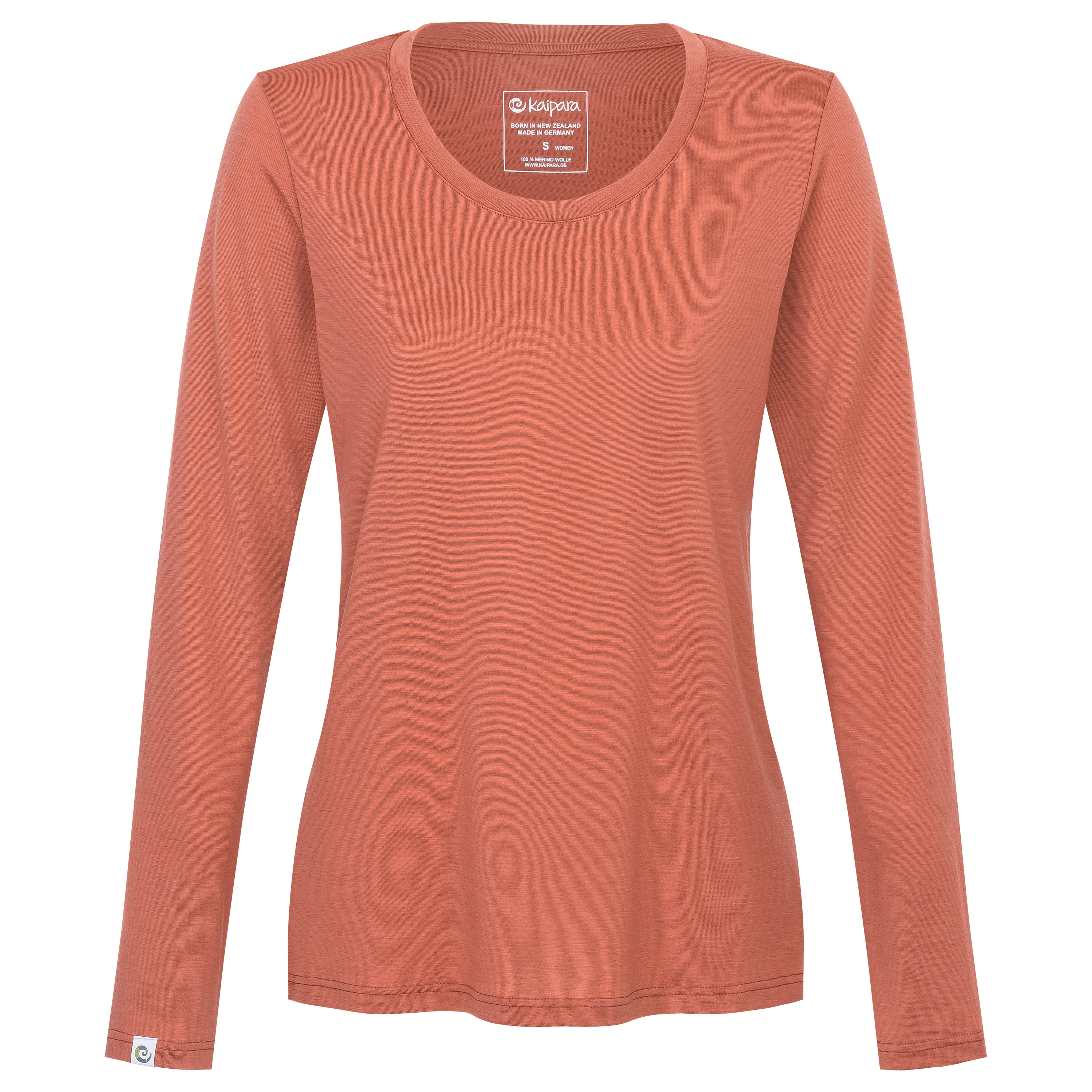 Merino Longsleeve Damen Regular Fit 200 weiter Rundhals