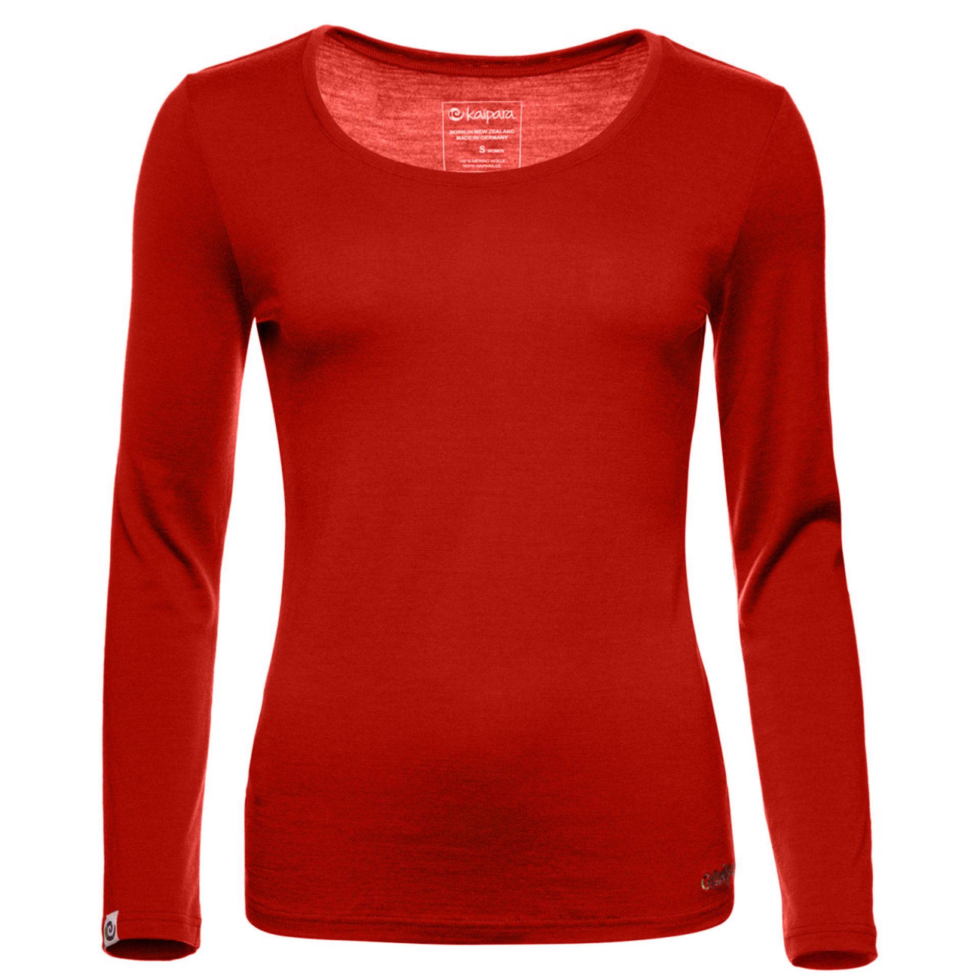 Merino Longsleeve Damen Slim Fit 200 weiter Rundhals