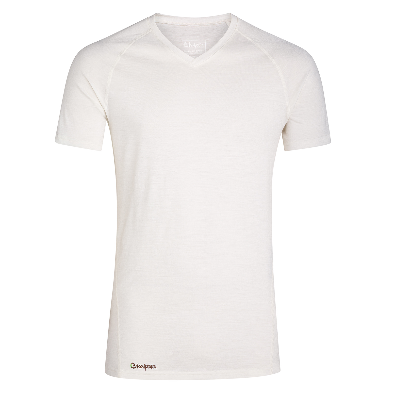Merino Raglan Kurzarm Unterhemd Herren Slim Fit V-Ausschnitt 150