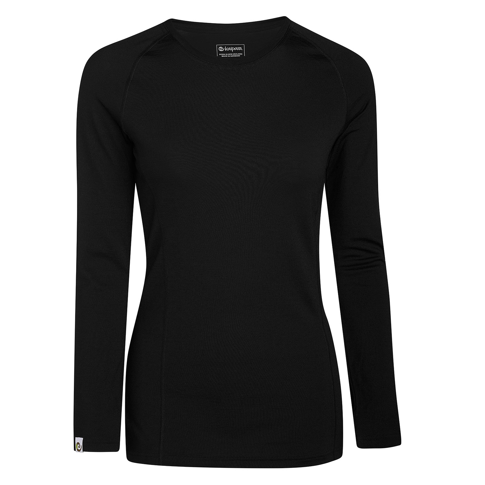 Merino Raglan Langarm Unterhemd Damen Slimfit 250