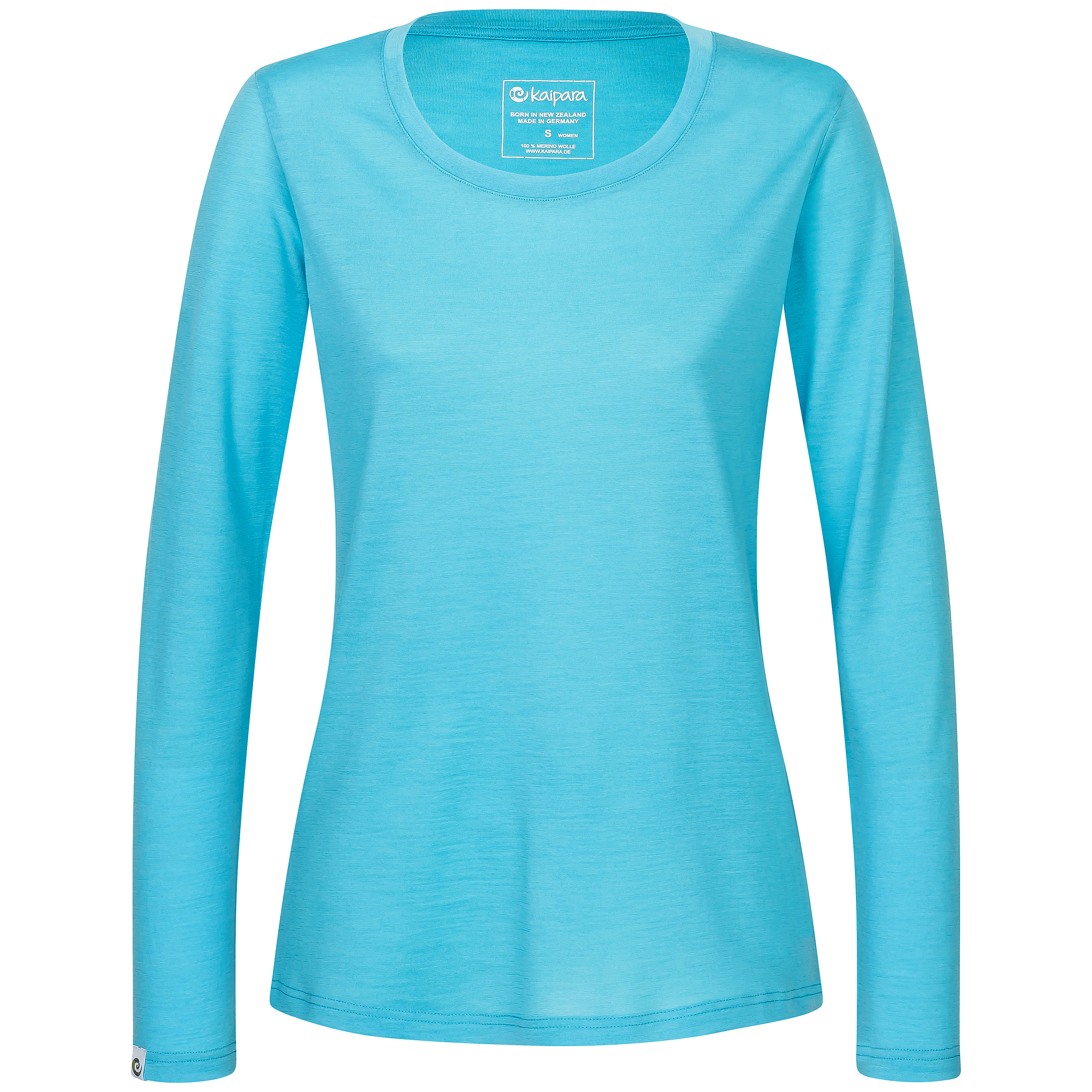 Merino Longsleeve Damen Regular Fit 200 weiter Rundhals