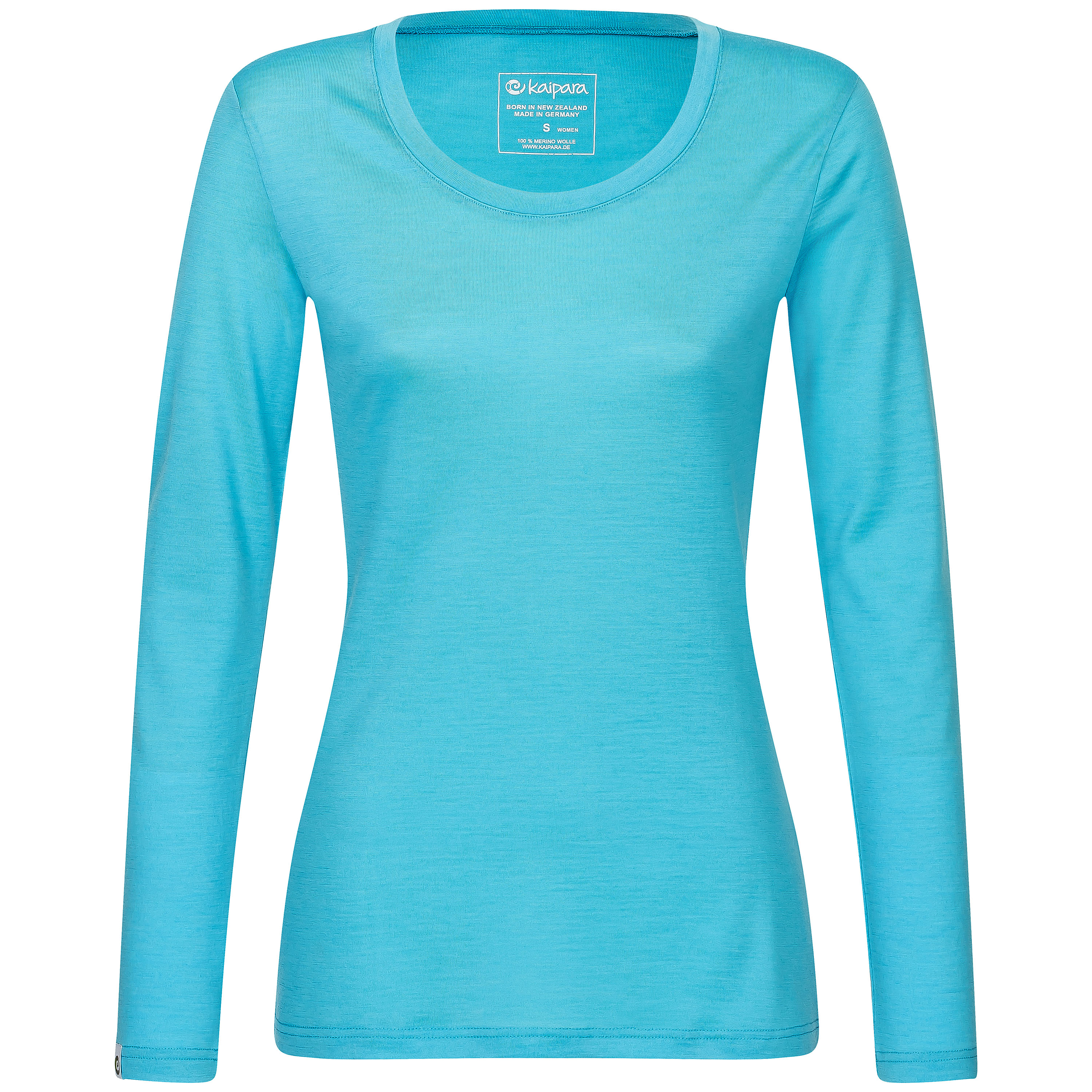 Merino Longsleeve Damen Slimfit 200 weiter Rundhals