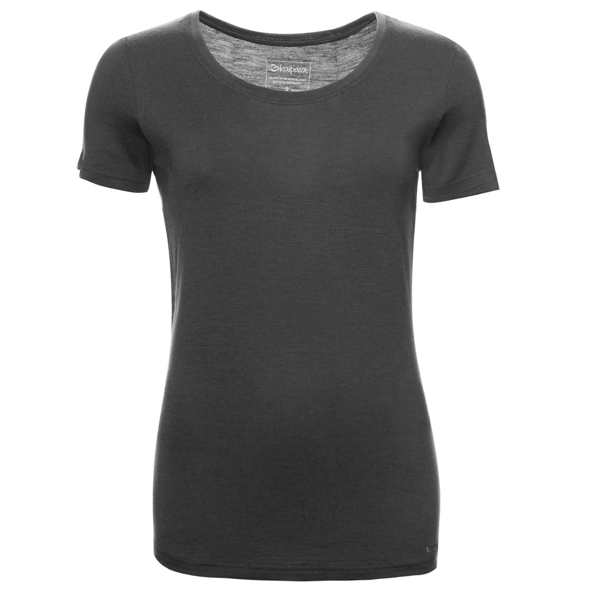 Merino Kurzarm Unterhemd Damen Slimfit 200 weiter Halsausschnitt