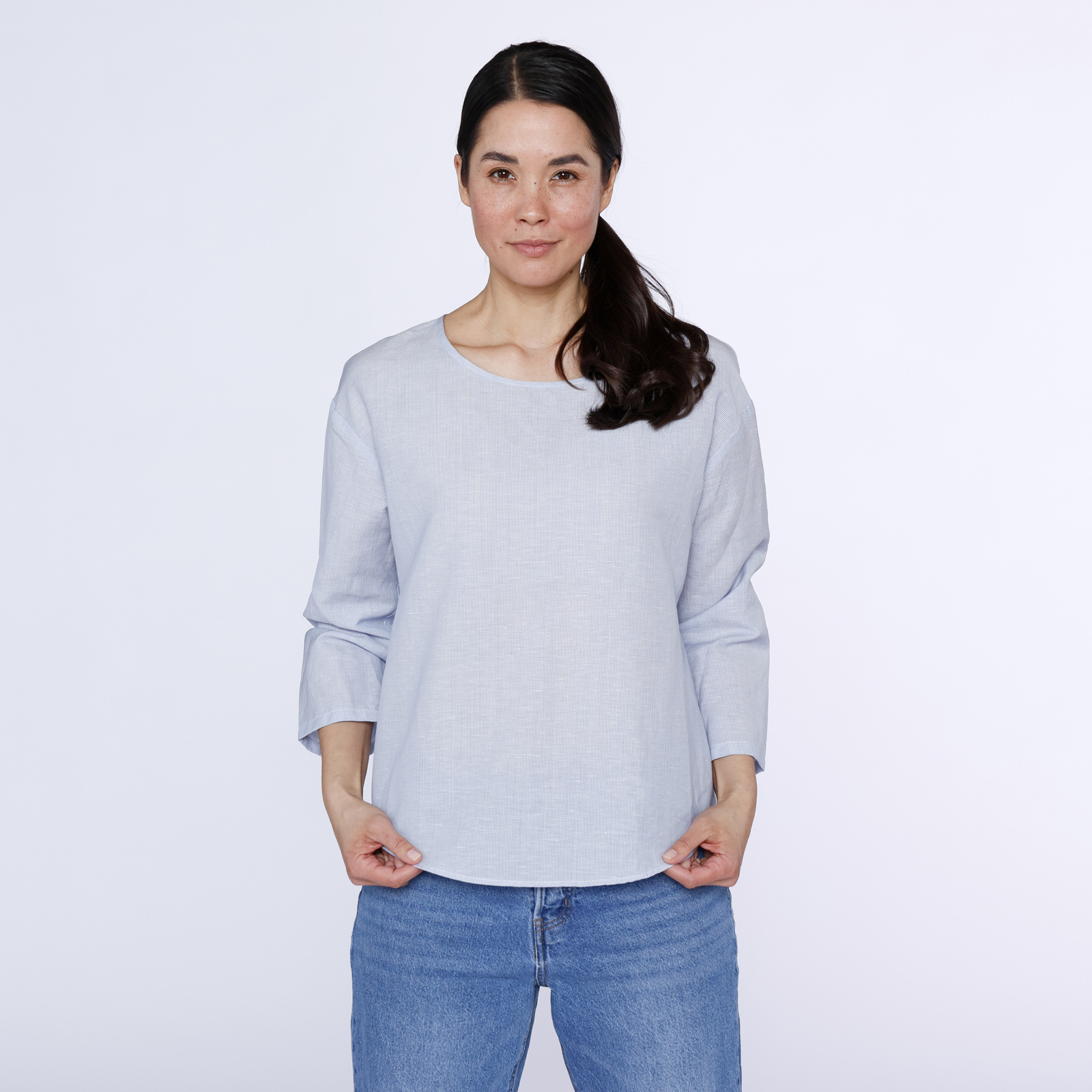 URBAN Wolle-Leinen Blusenshirt